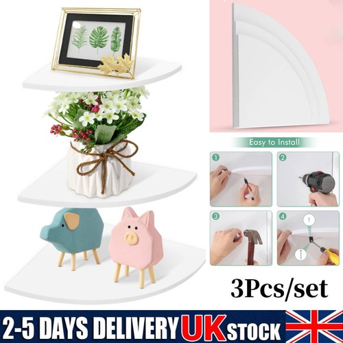 3pcs floating corner shelf - 3pcs,
